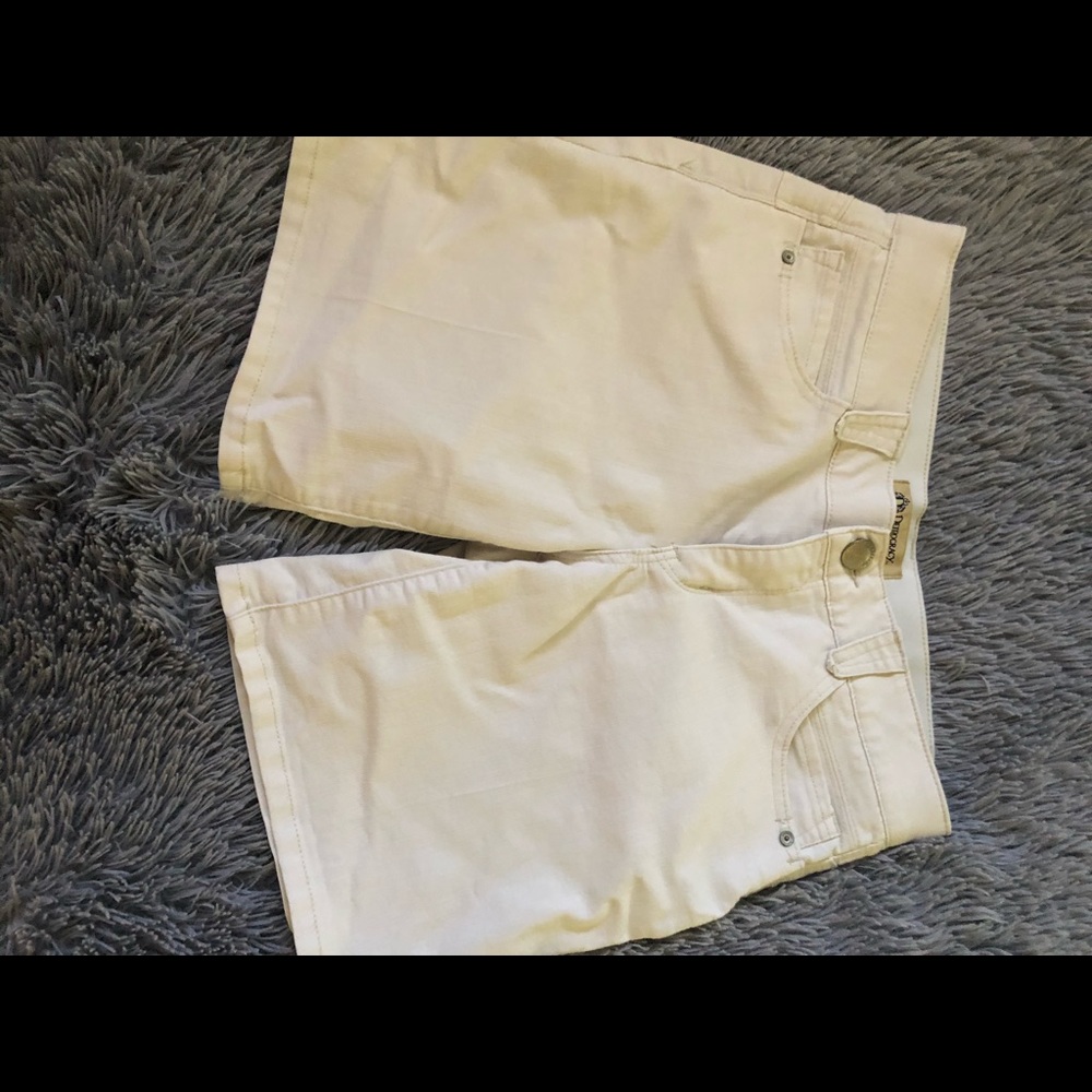 Democracy off white shorts